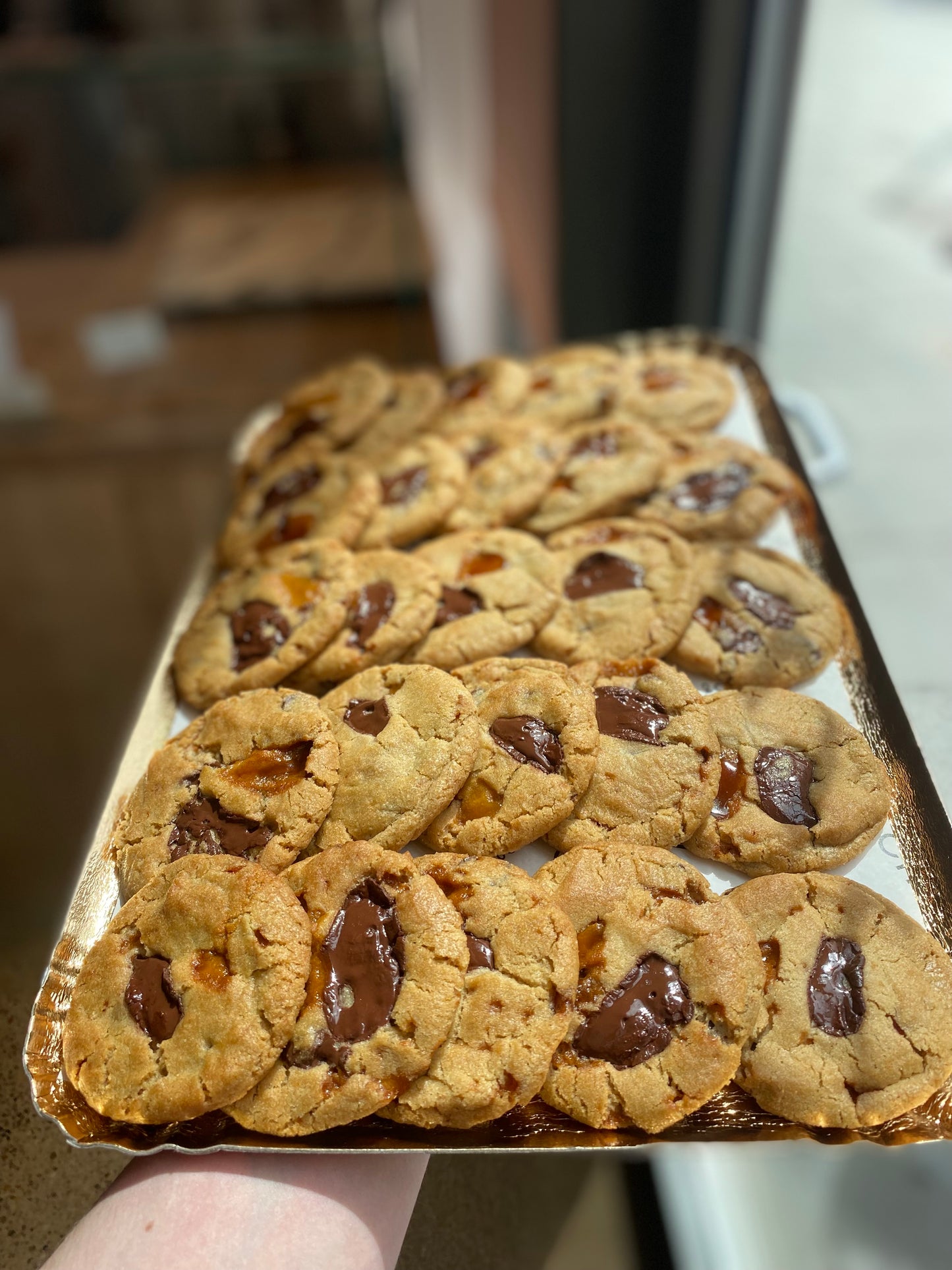 Platter of 40 Mini Vegan Butterscotch & Dark Chocolate Cookies