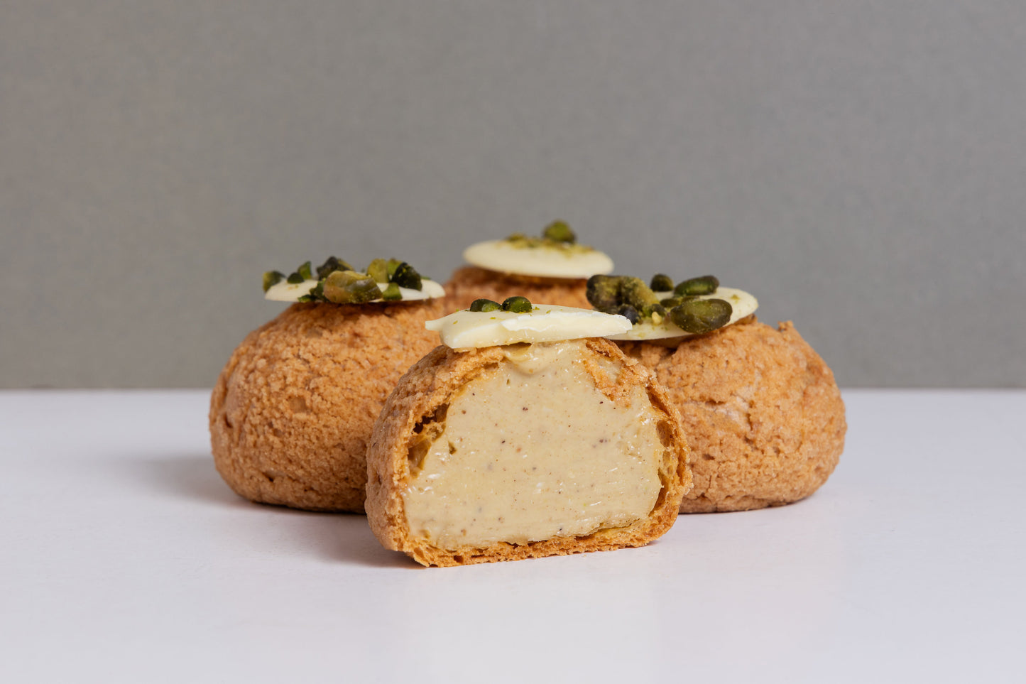 Pistachio & White Chocolate Choux
