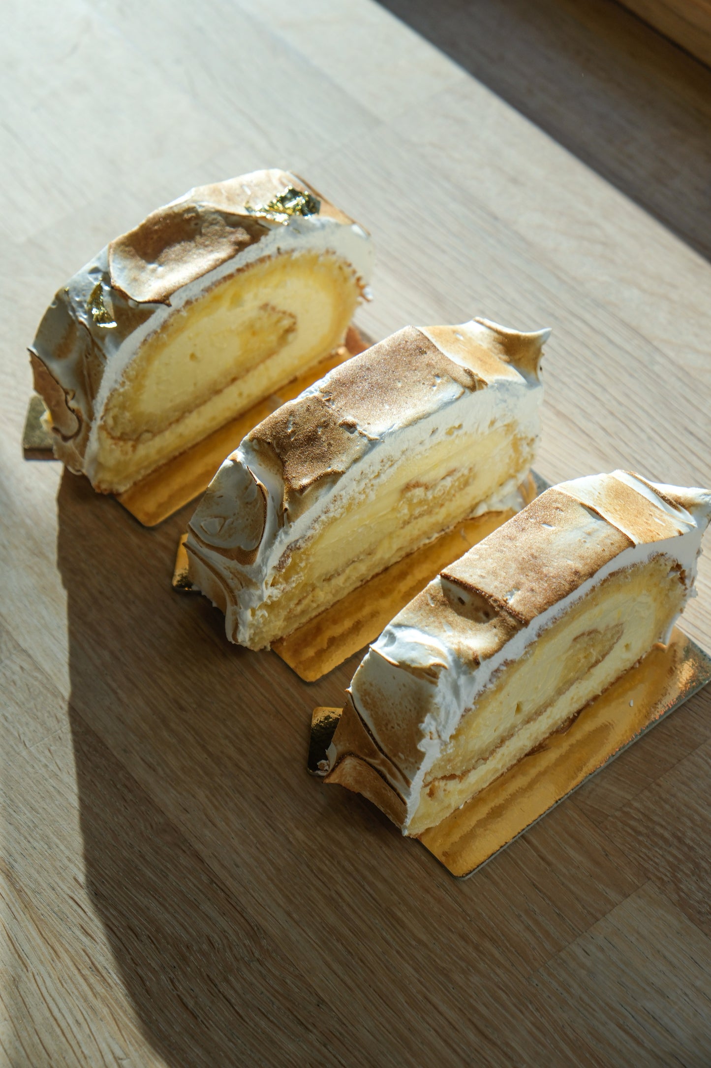 Festive Lemon Meringue Yule Log