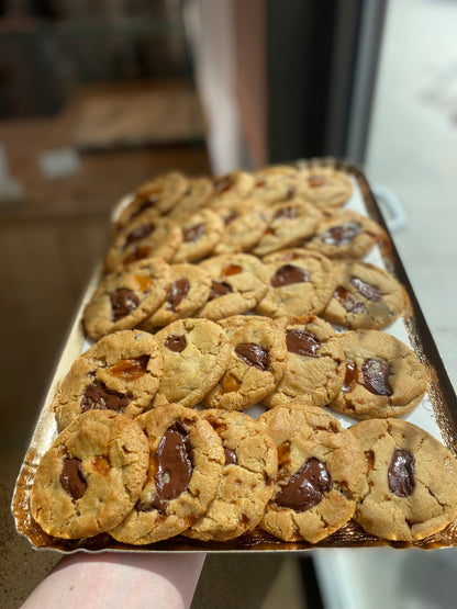 Platter of 40 Mini Vegan Butterscotch & Dark Chocolate Cookies