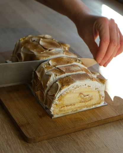 Festive Lemon Meringue Yule Log